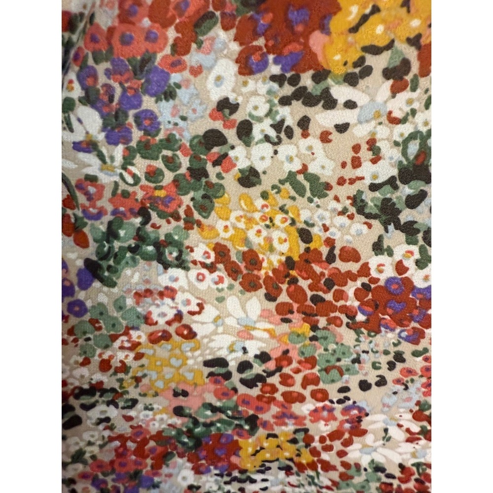 Entro Floral Abstract Dot Print Peasant Blouse Top NWT Small - Picture 9 of 9